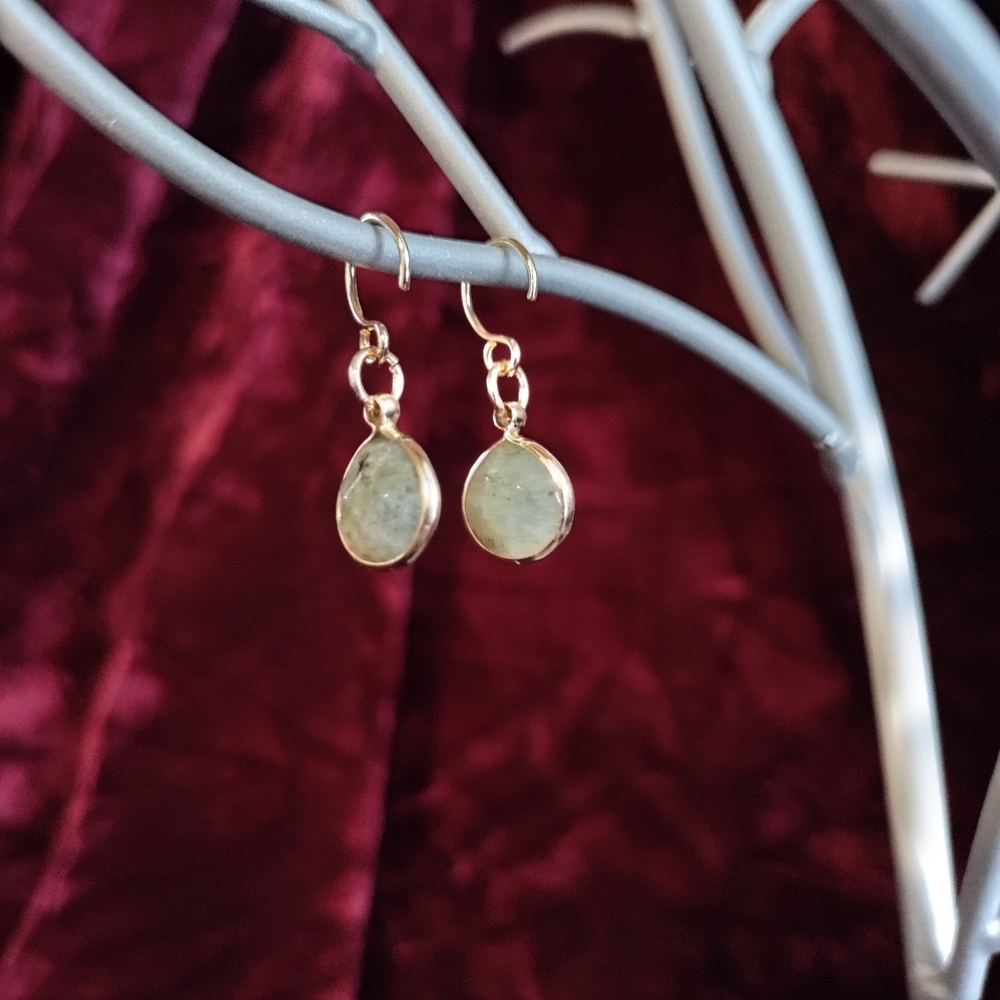 Mystifing Semi-Precious Labrodite Briolette Earrings